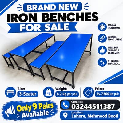iron benches for school academy
