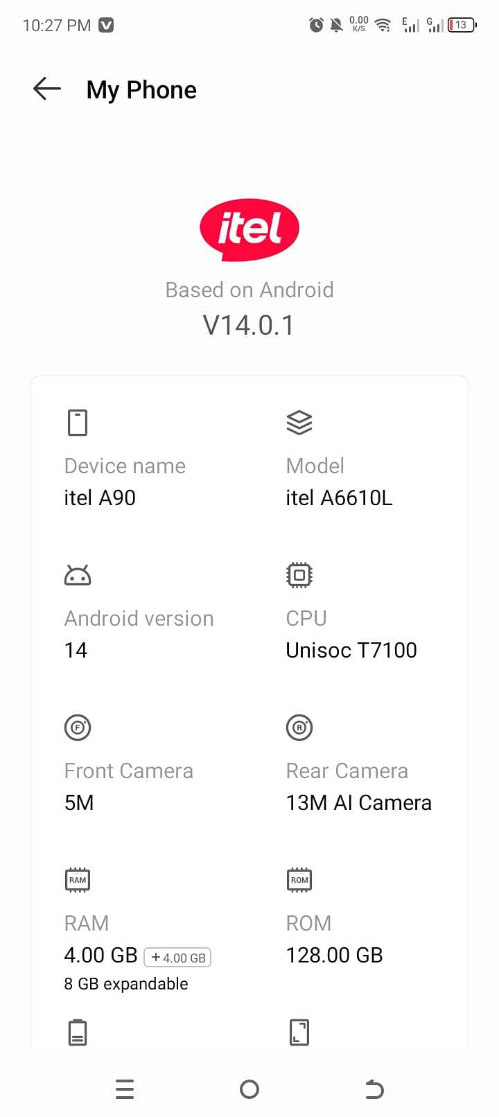 Itel a90 1