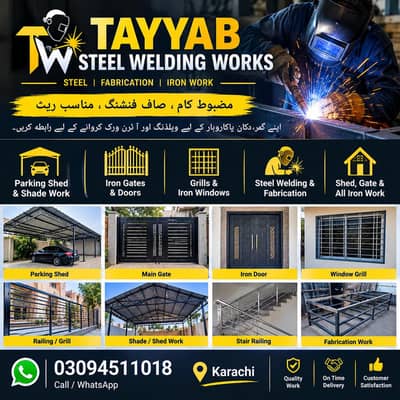 Tayyab Steel Welding Works | Parking Shed, Gates & Grills