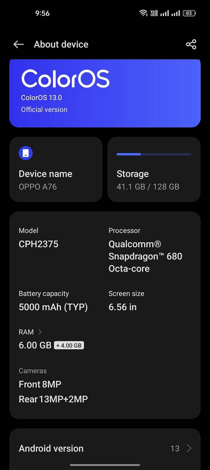 OPPO A76 2