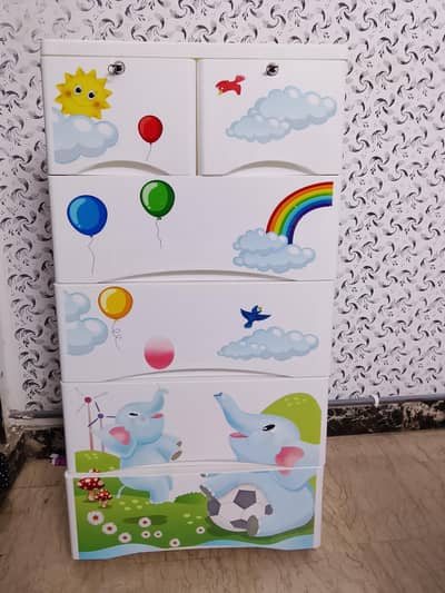Kids plastic wardrobe available for sale 10/10 condition