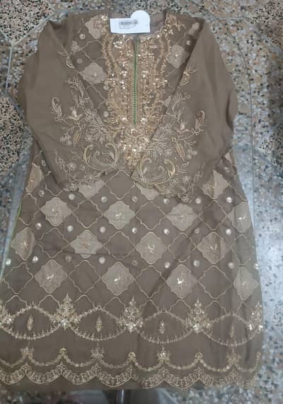 3 piece luxury embroidered dress