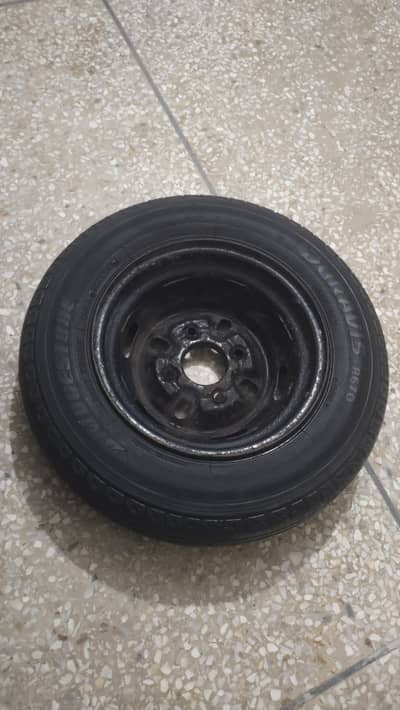 145R12LT Bridgestone tubeless tyre with rim