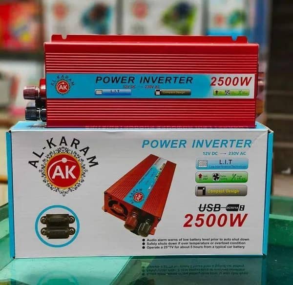 AL-KARAM Power Inverter 2500W, DC 12V TO AC 220V Power Supply
