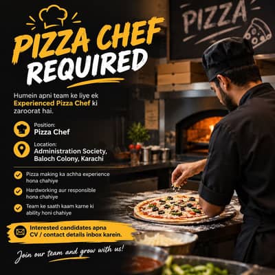Pizza chef required