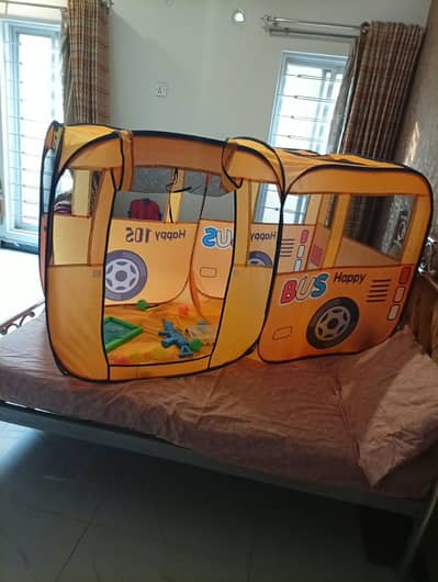 a big bus tent house