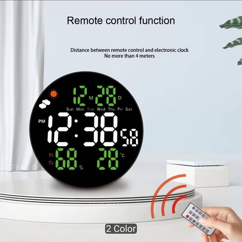digital wall clock 10-inch 3
