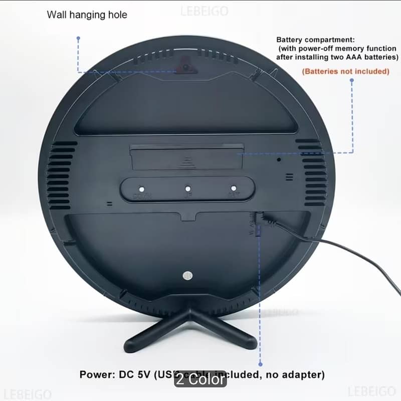 digital wall clock 10-inch 5