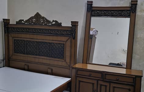 solid bed side table dressing almost new urgent sale due to shifting