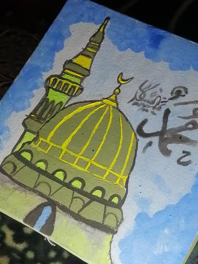 beautiful masjid-e-na biwi painting on frame read more in description