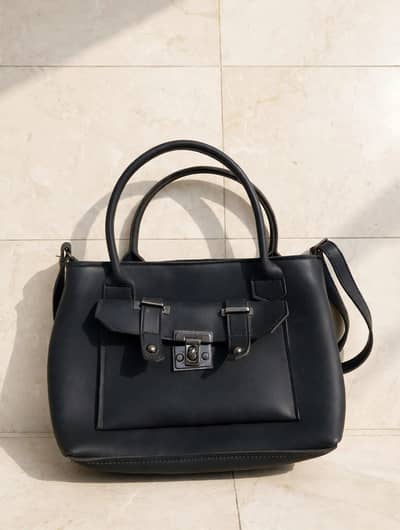 Preloved Black Shoulder Bag - Office Use