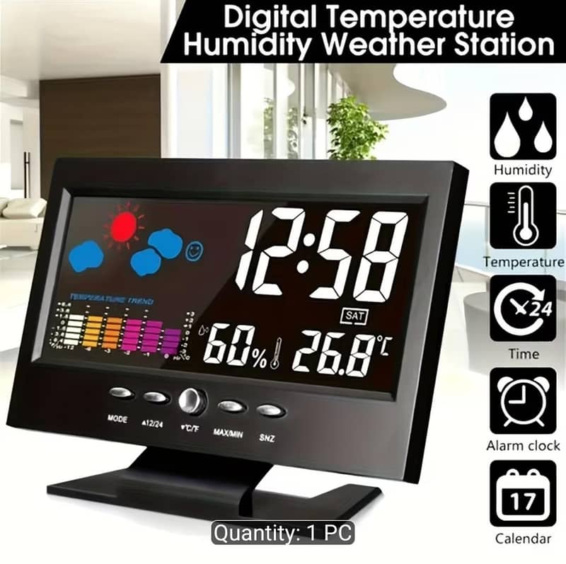 Multi-Functional LED Digital calendar clock Large Screen 3