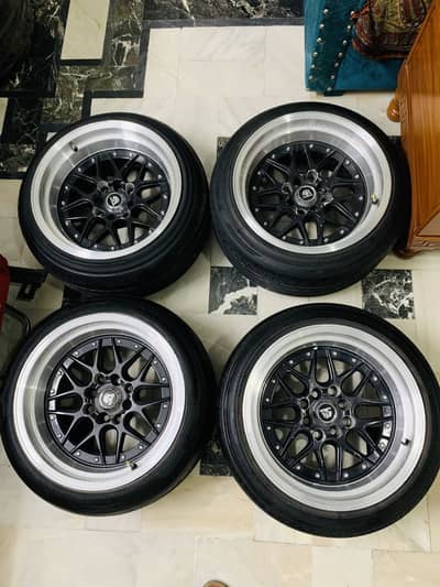 15 size multi pcd 4 nuts deep dishes 9jj All tyre rims