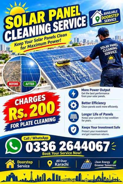 solar panels cleaning services available door step service