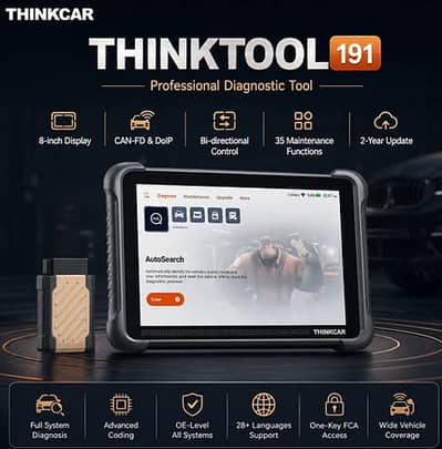 2026 THINKCAR 191 EXPERT 3 YEARS UPDATES OBD2 CAR SCANNER VIDEOSCOPE