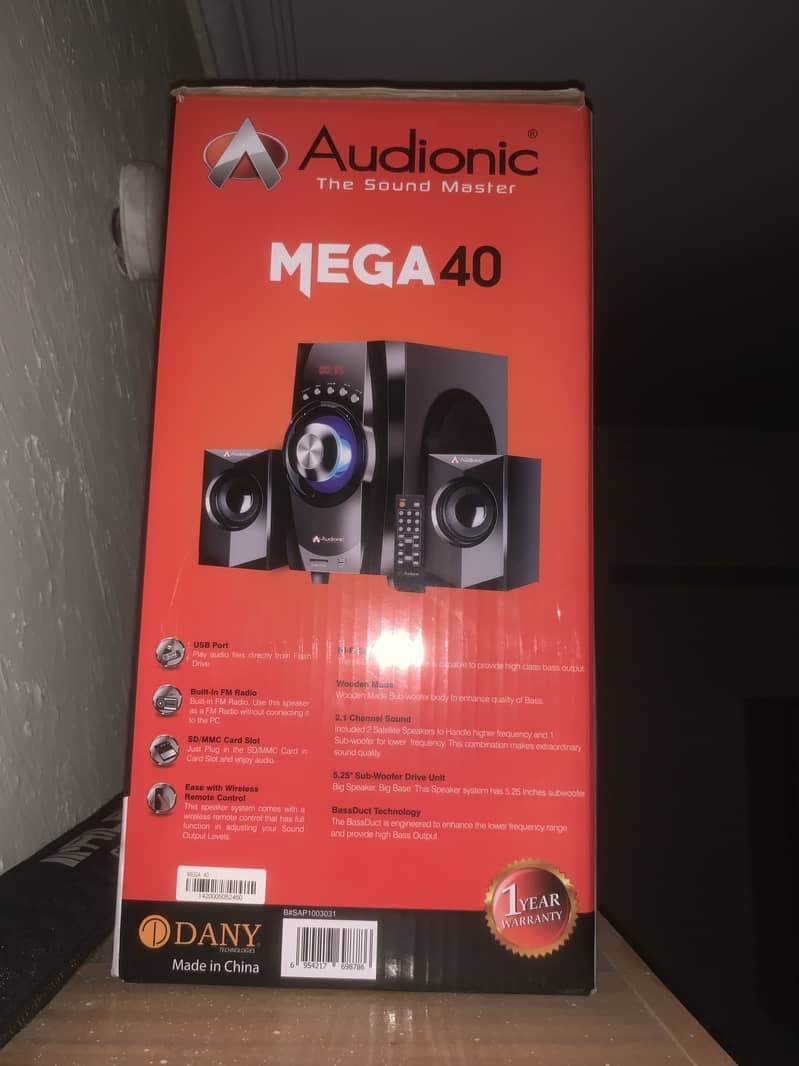 Audionic Mega 40 Speakers 2.1 1
