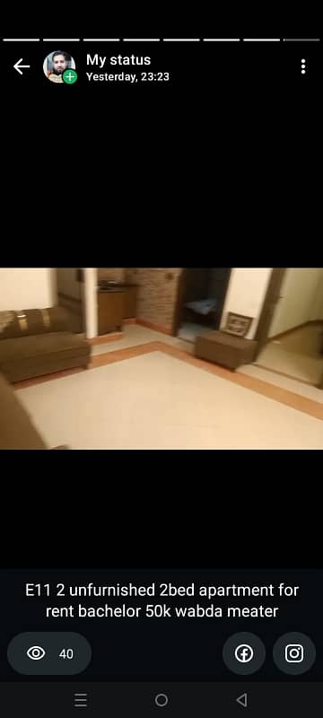 E11 2 unfurnished 2bed apartment for rent