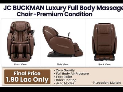 JC  BUCkMAN  luxury full body massage chair, brand new, Multan