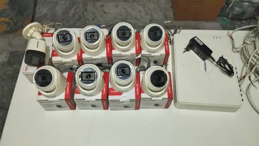 Hikvision 9Cam 16CH DVR 500GB Full Wiring Power+40 inch LED 3Month Use