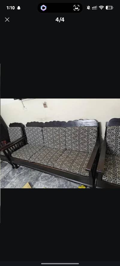 OLD WOOD STYLE 5 SEATER SOFA SET