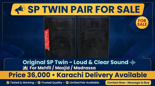 original so twins pair speaker for sale