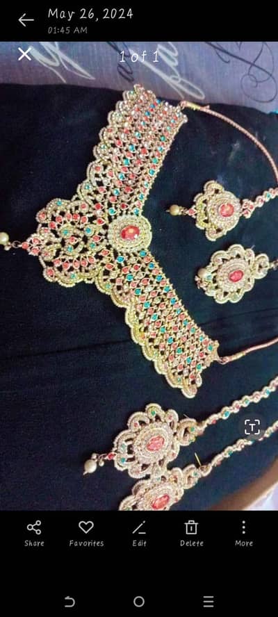 bridal set in red and blue color ( can remove the colors