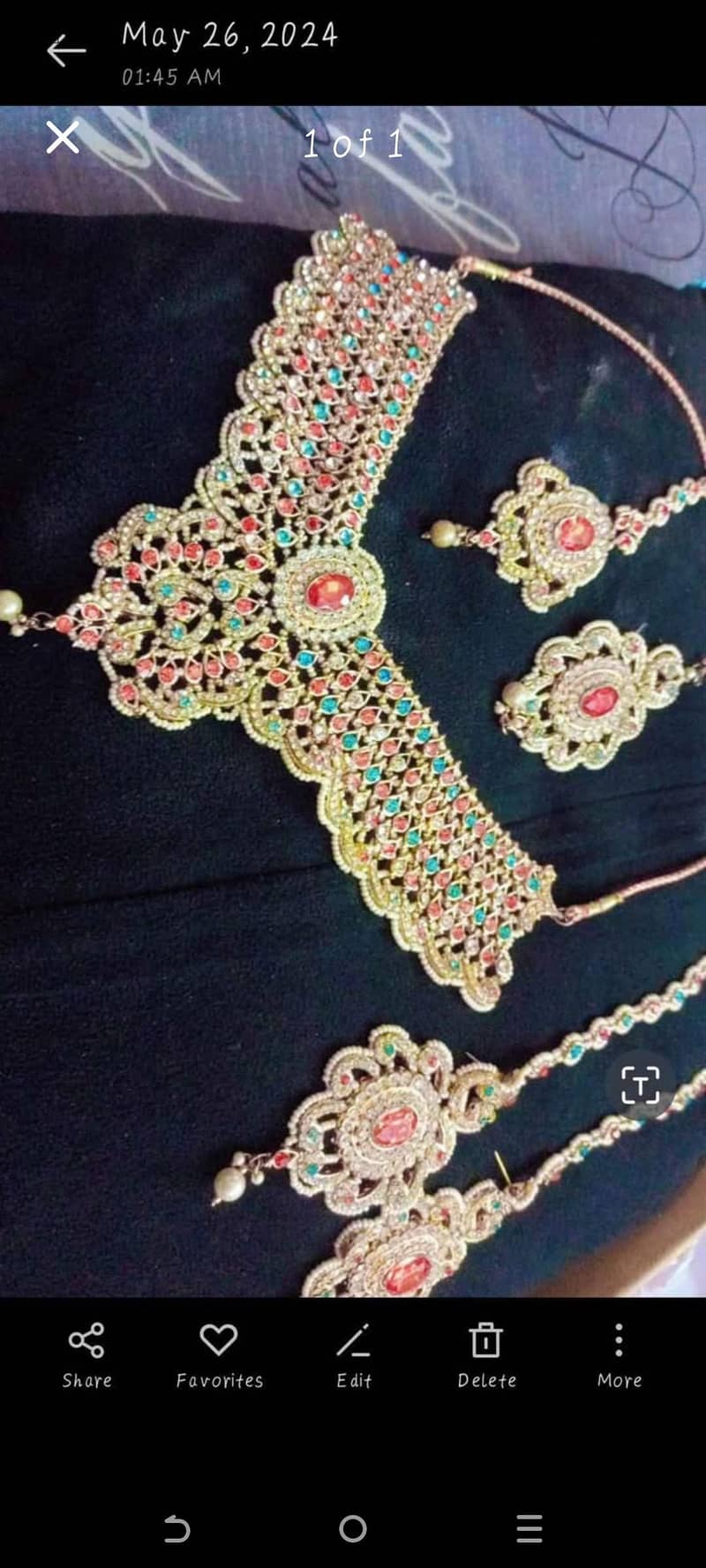 bridal set in red and blue color ( can remove the colors - Jewellery ...