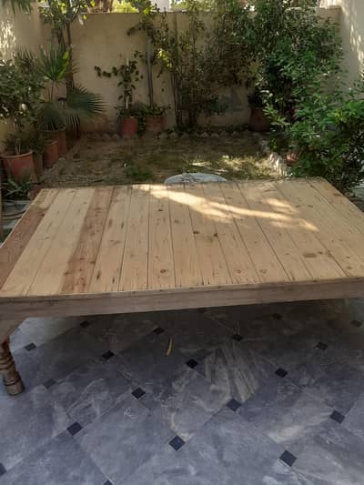 wooden bed