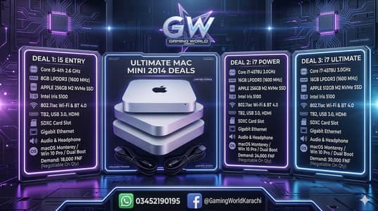 USA STOCK BIG SALE Apple Mac mini 2014 I7 4TH I5 4TH 16GB 512GB M2 SSD