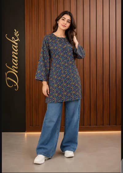 Dhanalk Stitched Shirt For Woman- Winter Collection - Jhelum