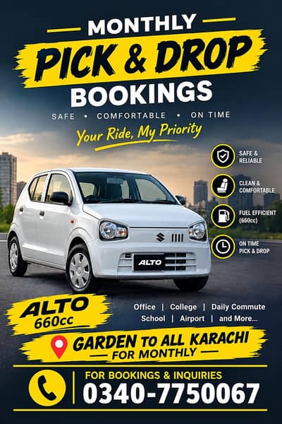 Garden to all karachi for monthly
