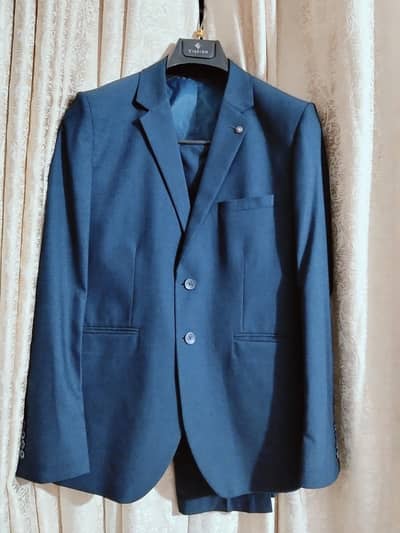 3 piece men pent coat , royal blue, new