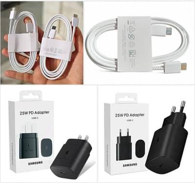 Samsung 25W adapter, C to C cable