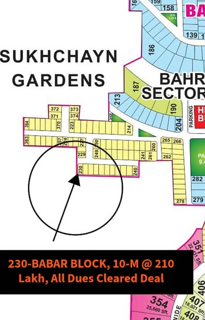 Best Investment Opportunity 10 Marla Plot, Babar Block, Sector A, Bahria Town Lahore