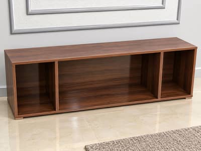 1) Modern TV Console          2) Modern Tall Display Bookshelf