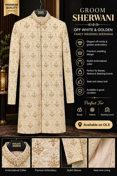 Groom Handwork Sherwani with Turban & Heavy handwork bridal Maxi