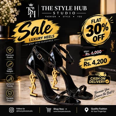 Luxury Black Heels for Women – 30% OFF