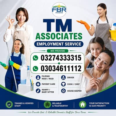 Maids/Chef/COOK/Driver/Baby care/Governess/care taker/AVAILABLE