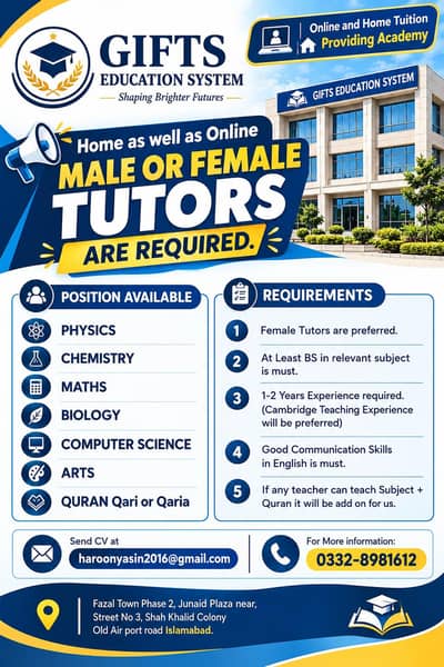 Hiring Campus Teachers | Online Teachers | Quran Teachers