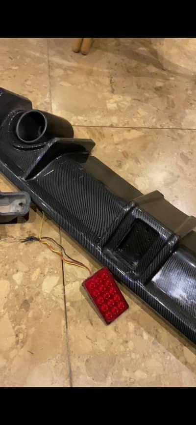 Civic X back diffuser carbon fiber