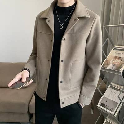 Men's slim fit wool jacket