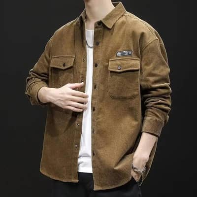 Men's loose corduroy jacket