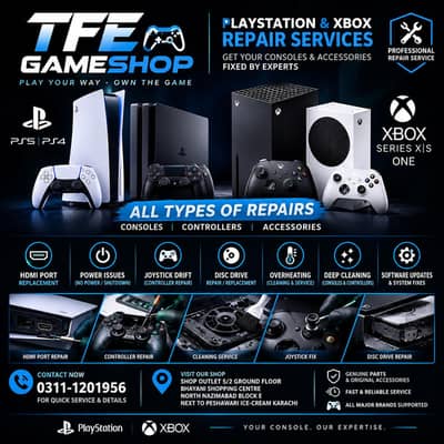 PS5/PS4/PS3/XBOX SERIES X/S, XBOX ONE X/S, XBOX 360, REPAIRING
