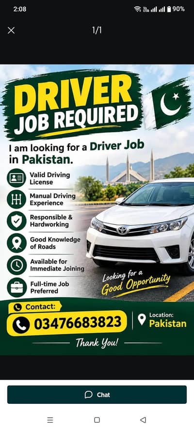i am driver i need job