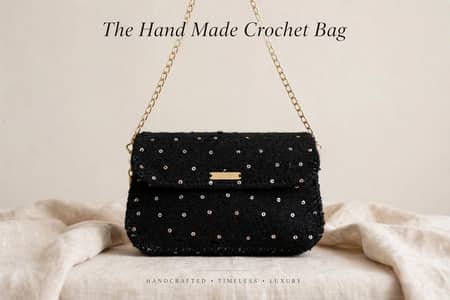 crochet bag hand made and luxoury bag