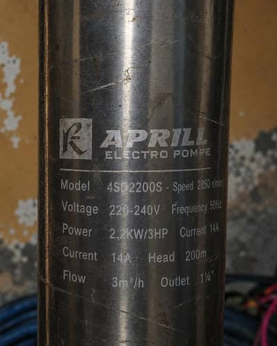Kaprilla 4SD2200S Water Pump | 3hp | 220/240V | 50+ Ft Wire |