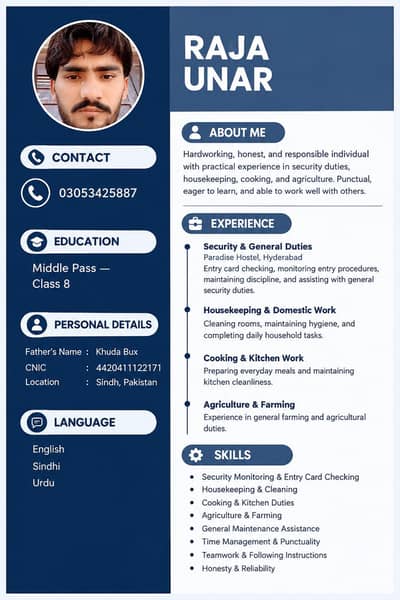 I need  job plz checked my experience