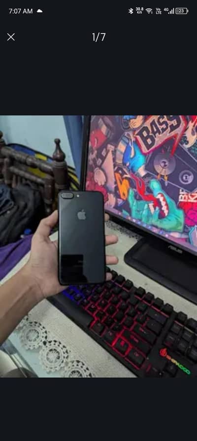 Iphone 7plus with box 128gb PTA APPROVED EXCHANGE POSSIBLE