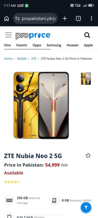 Zte nubia Neo 5g