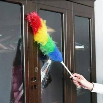 T   Dust Cleaning - Soft colorful duster - Fluffy duster - Microfiber Multipurpose Cleaning Brush Rainbow Color